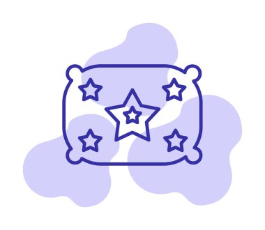 yastık simgesi, vektör illüstrasyonu basit tasarım