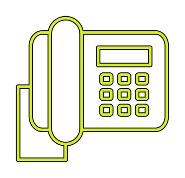 masa telefonu simgesi, vektör illüstrasyonu basit tasarım