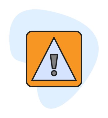 Dikkat İşareti simgesi vektör illüstrasyonu