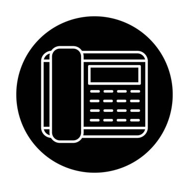 Basit Telefon Simgesi, vektör illüstrasyonu