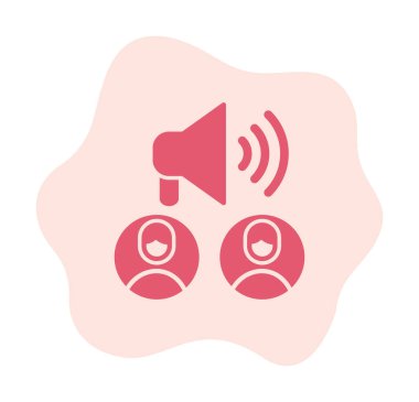 Kamu Tanıtım simgesi vektör illüstrasyonu