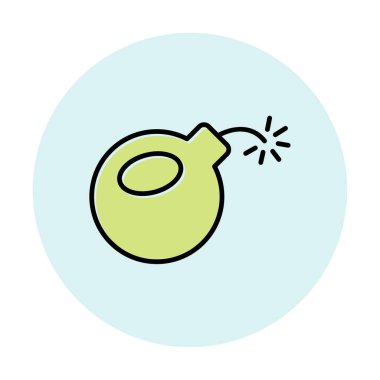 Bomba yassı ikon. vektör renk çizimi