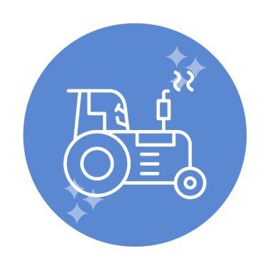 Traktör simgesi web çizimi