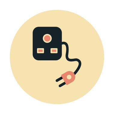 Fiş ve Soket, web simgesi basit tasarım 