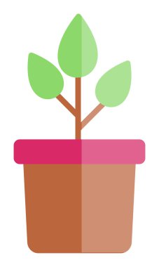 pot simge vektör çizim bitki