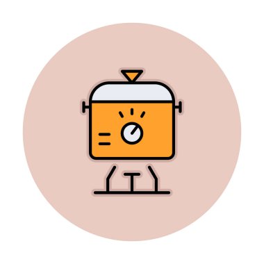 Yavaş Pişiren simge vektör çizimi