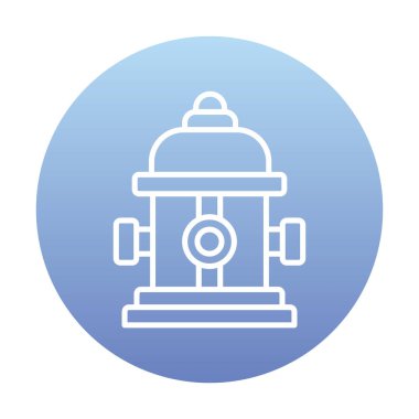 Modern yangın musluğu simgesinin vektör illüstrasyonu 