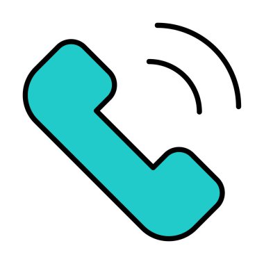 telefon arama simgesi, vektör illüstrasyonu basit tasarım