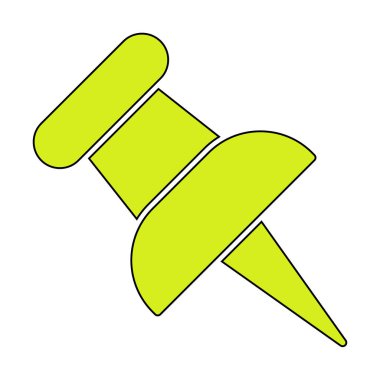 İğne simgesine bas. vektör illüstrasyonu