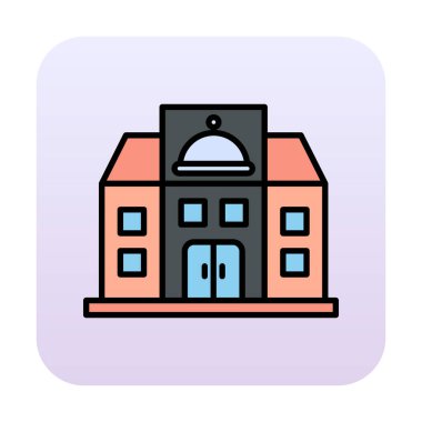 Beyaz arkaplanda restoran vektör illüstrasyonu