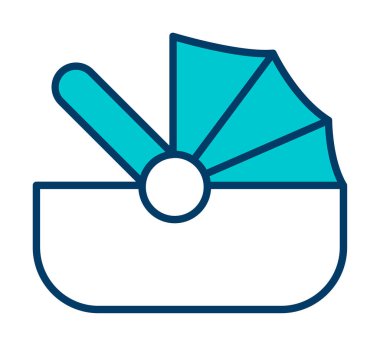 Bebek Araba Koltuğu ikonu. vektör illüstrasyonu