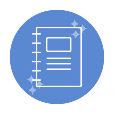 notepad simgesi, vektör illüstrasyonu basit tasarım