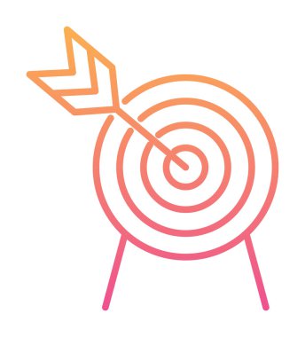 Basit hedef simgesi, hedef, vektör illüstrasyonu