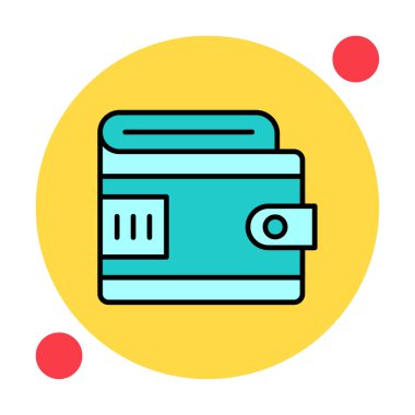 cüzdan vektör simgesi basit illüstrasyon