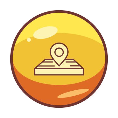 konum pin simgesi, vektör illüstrasyonu basit tasarım