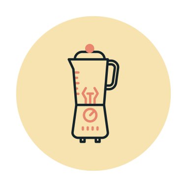 Fırın, yemek pişirme ve vektör illüstrasyonu için renkli karıştırıcı simgesi