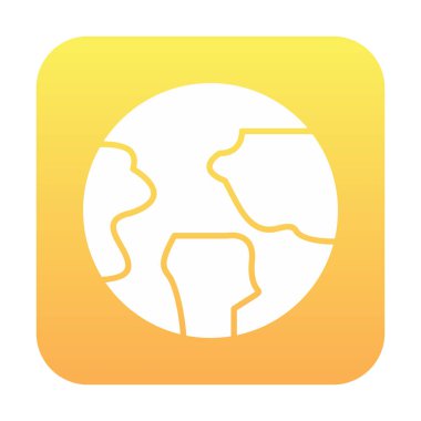 Dünya küresel ikonunun vektör illüstrasyonu