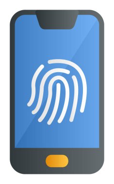 parmak izi kutsal kişilerin resmi, vektör çizim ile Smartphone 