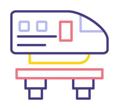 Monoray yaratıcı ikonu. Işınlama simgeleri koleksiyonu. İzole edilmiş Raylı İşareti 