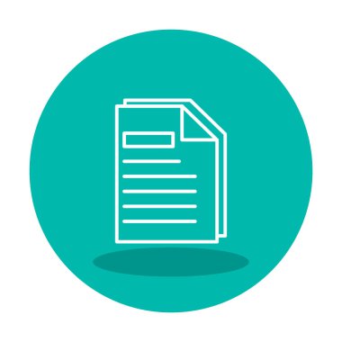 belge simgesi, vektör illüstrasyonu basit tasarım