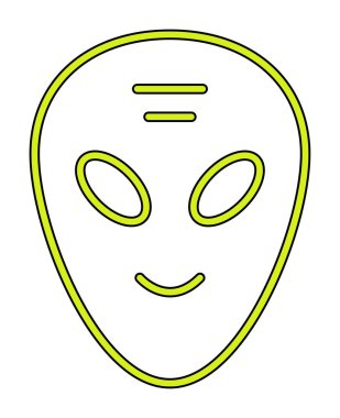 Sevimli uzaylı karakter Vektör illüstrasyonu