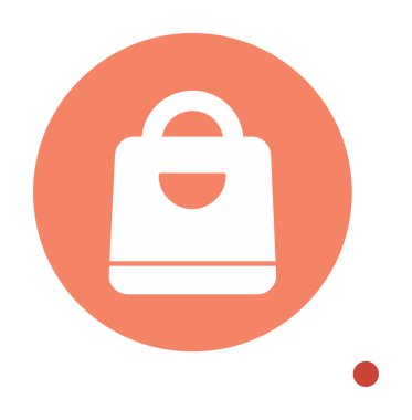 Alışveriş poşeti simgesi, vektör illüstrasyonu 