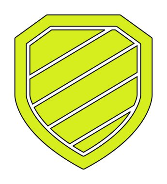 Güvenlik kalkanı simgesi, vektör illüstrasyonu