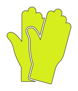 Saftey Eldivenleri ikon vektör çizimi