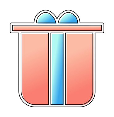 hediye kutusu simgesi, vektör illüstrasyonu basit tasarım