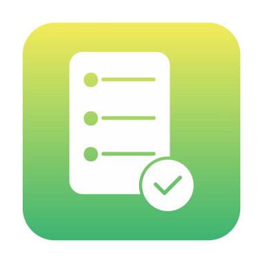 Simge vektör illüstrasyonunu onayla, kontrol listesi 