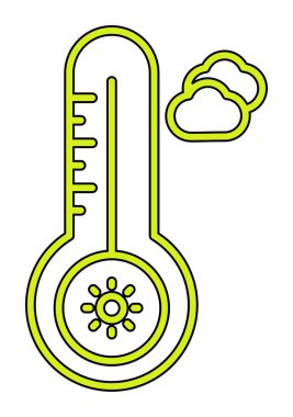 Sıcak Sıcaklık simgesine sahip termometre 