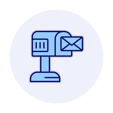 posta kutusu simgesi, vektör illüstrasyonu basit tasarım