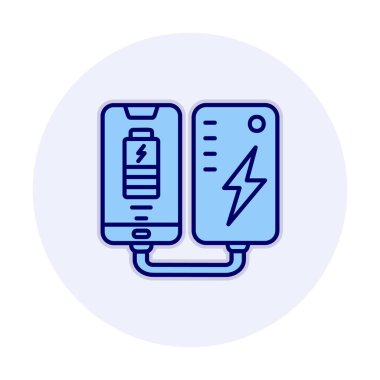 pil simgesi. renk çizgisi çizimi 