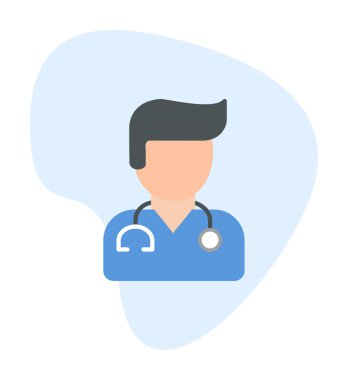 Erkek doktor simgesi, vektör illüstrasyon tasarımı