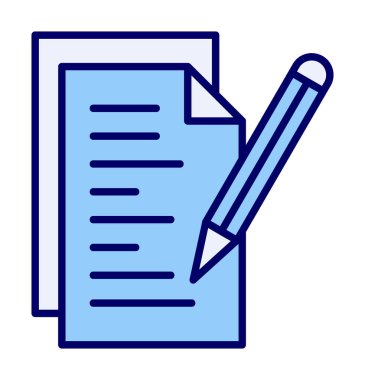 Not ve kalem vektör çizimi