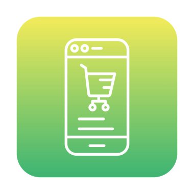 Basit Çevrimiçi Telefon Pazarlama simgesi, vektör illüstrasyonu