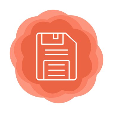 Basit Disket simgesi, vektör illüstrasyonu