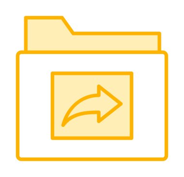 Dizin Paylaşımı web simgesi, vektör illüstrasyonu