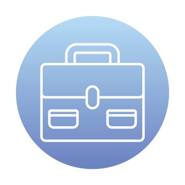 Evrak çantası vektör düz simgesi. İş durumu simgesi, bavul emojisi, vektör illüstrasyonu