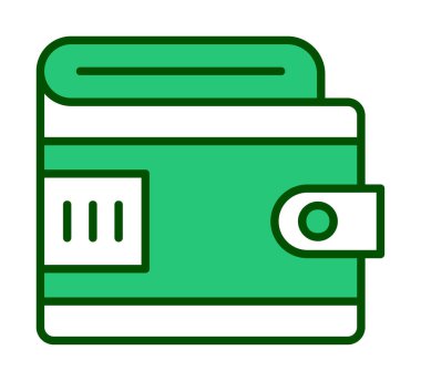 cüzdan vektör simgesi basit illüstrasyon