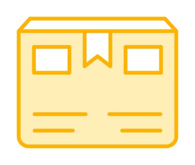 Teslimat kutusu simgesi, vektör illüstrasyonu basit tasarım