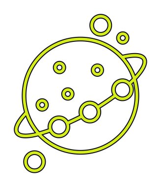 Gezegenler simgesi, vektör illüstrasyonu