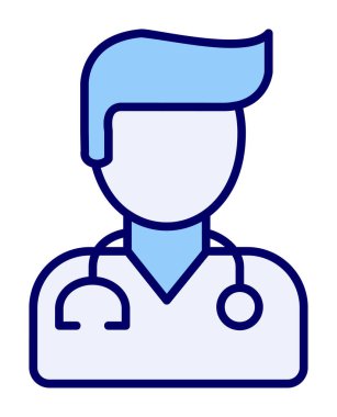 Erkek doktor simgesi, vektör illüstrasyon tasarımı