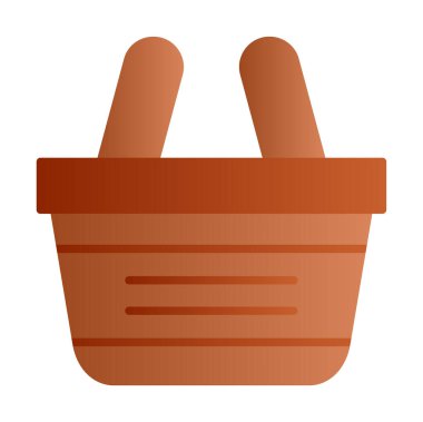 Alışveriş sepeti ikonu vektör illüstrasyonu          