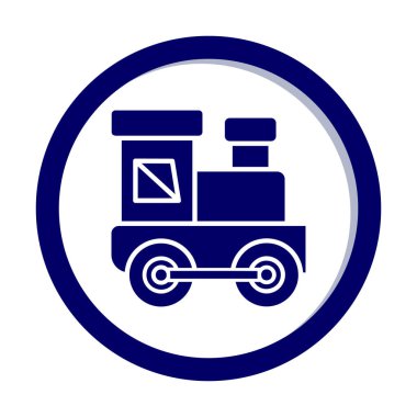 Tren oyuncağı simgesinin vektör illüstrasyonu