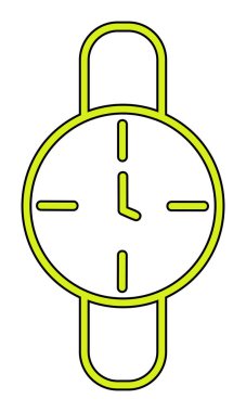 Saat, zamanlayıcı simgesi vektör çizimi 