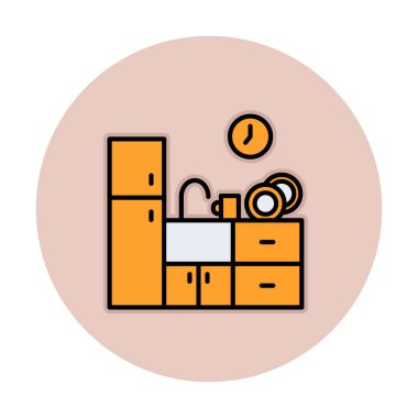 Mutfak simgesi vektör illüstrasyonu