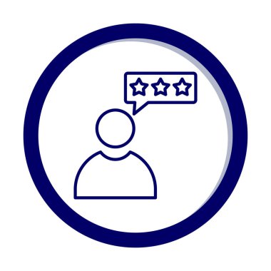 Müşteri İncelemesi, geribildirim ikonu vektör çizimi