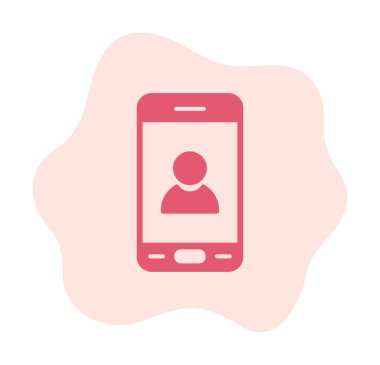 Mobil Kullanıcı simgesi vektör çizimi