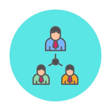 Basit düz yönetim simgesi vektör illüstrasyonu  